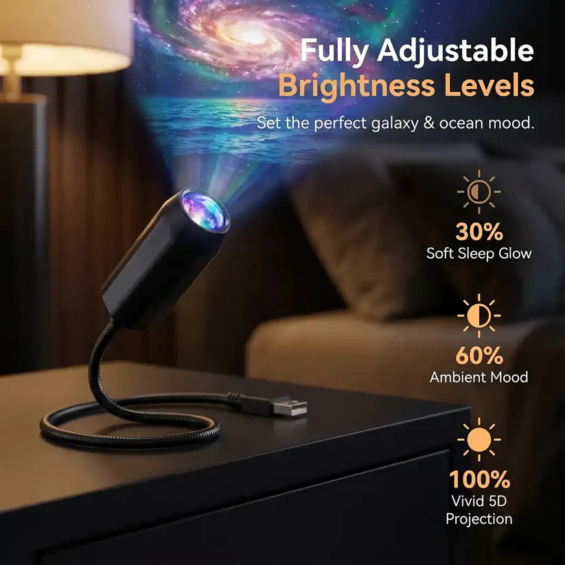 Lumora Galaxy + Ocean Night-Light Projector